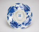 A Chinese Blue And White Porcelain Bowl With Cover And Flemmable Red Garlic Vase (Late Qing) - 7