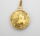 A 0.25 0z Panda Gold Coin Pendant And 24k Gold Bracelet - 4