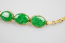 A Pair Of 14k Gold Mounted Jadeite Bracelet - 3