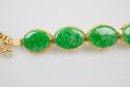 A Pair Of 14k Gold Mounted Jadeite Bracelet - 5