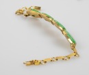 A Pair Of 14k Gold Mounted Jadeite Bracelet - 6