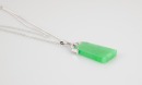 A Jade Pendant with White Gold Necklace, - 2