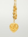 A 18k Yellow Gold with Heart Shape Necklace, - 2