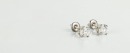 A Pair Of Round Cut Diamond Stud Earing - 2