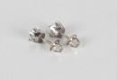 A Pair Of Round Cut Diamond Stud Earing - 4