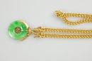 A 24k Gold Necklace And Jadeite Pendant - 2