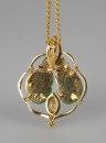 A 24k Glod Necklace With Jadeite Pendant, - 3