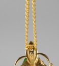 A 24k Glod Necklace With Jadeite Pendant, - 4