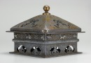 A Chinese Beautiful Designed And Crafted Gilt-Bronze And Silver Beast-Patterned Censer - 3