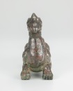 A Chinese Silver-Inlaid Bronze Insert Turquoise’Phoenix Head Tiger Shape’ Zhen, (Warring State Period) - 3