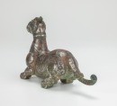 A Chinese Silver-Inlaid Bronze Insert Turquoise’Phoenix Head Tiger Shape’ Zhen, (Warring State Period) - 7