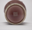 A Chinese Peach Red Glazed Carved ‘Cloud Dargon’ Vase (Late Qing/Republic) - 5