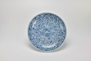 A Chinese Blue And White ‘Intrlocking Flowers Wave Beast’ Dish (Ming Dynasty)