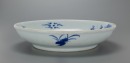 A Chinese Blue And White ‘Fu, Lu And Shou’ Plate And Sacrificial Blue Glazed Vase (2 ps) - 8