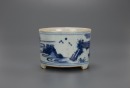 A Chinese Blue And White Tri- Pod Censer (Qing) - 2