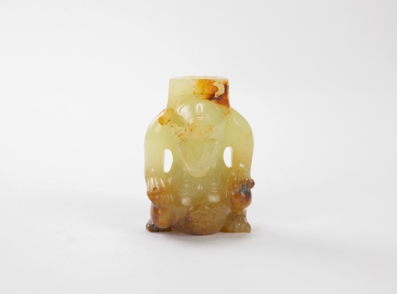 A Chinese Yellow Jade BearHan Dynasty