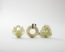 A Group Of Three Chinese Celadon White Jade Pendant