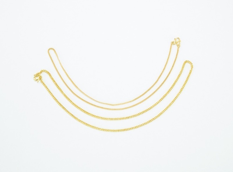 Two 24k Gold Chain Necklace