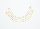 Two 24k Gold Chain Necklace