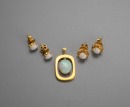 A Opal Pendant And Two Pair of Earring