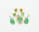 Three Jadeite Pendant And Three Pair Of Jadeite Earring (7 Pcs) - 2