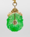 A 24k Gold Necklace And Jade Pendant - 3