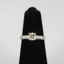 A 0.45 Carat Diamond Mounted 18k White Gold Ring - 2