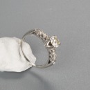 A 0.45 Carat Diamond Mounted 18k White Gold Ring - 5