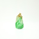 A Green Jadeite Carved ‘Rabbit’ Mouted With Diamond And 18k Gold Pendant - 2