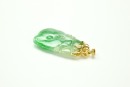 A Green Jadeite Carved ‘Rabbit’ Mouted With Diamond And 18k Gold Pendant - 4