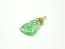 A Green Jadeite Carved ‘Rabbit’ Mouted With Diamond And 18k Gold Pendant - 5