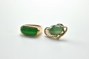 A Natural Green Jadeite Ring And Jadeite Single Earring - 2