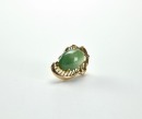 A Natural Green Jadeite Ring And Jadeite Single Earring - 4