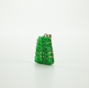 A Semi-Translucant Green Jadeite 'Double Happiness' Pendent - 3