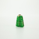 A Semi-Translucant Green Jadeite 'Double Happiness' Pendent - 5