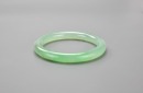 A Semi-Translucent Light Green Jadeite Bangle - 3