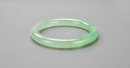 A Semi-Translucent Light Green Jadeite Bangle - 5