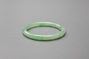 A Semi-Translucent Green Jadeite Bangle - 2