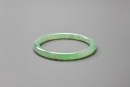 A Semi-Translucent Green Jadeite Bangle - 4