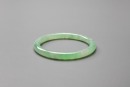 A Semi-Translucent Green Jadeite Bangle - 5