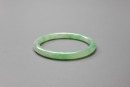 A Semi-Translucent Green Jadeite Bangle - 6