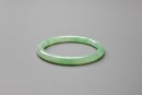 A Semi-Translucent Green Jadeite Bangle - 7