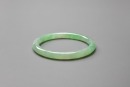 A Semi-Translucent Green Jadeite Bangle - 8