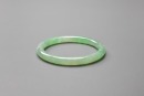 A Semi-Translucent Green Jadeite Bangle - 9