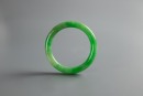 A Semi-Translucent Green Jadeite Bangle - 2