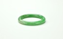 A Semi-Translucent Green Jadeite Bangle - 4