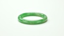 A Semi-Translucent Green Jadeite Bangle - 7