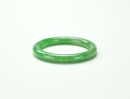 A Semi-Translucent Green Jadeite Bangle - 8