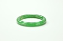 A Semi-Translucent Green Jadeite Bangle - 9