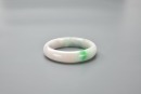 A Green And Light Lavender Jadeite Bangle - 2